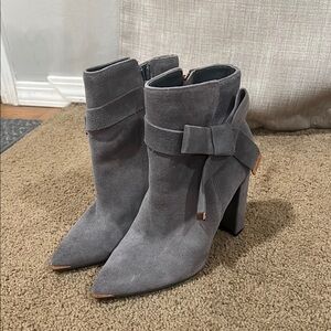 Ted Baker Gray Suede Ankle Boots